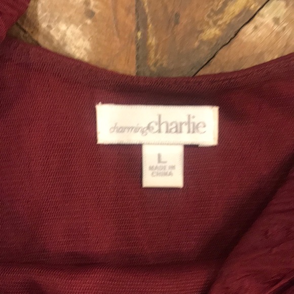 Charming Charlie cranberry dress - Picture 2 of 3